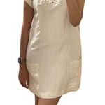 Armani Exchange NWT  Embellished White Linen Shift Dress US 4 Photo 0