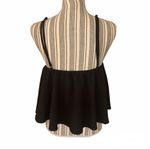 Papaya Medium Casual Black V Neck Blouse Photo 1