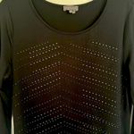 Vince Camuto Studded Long Sleeve Knit Career Dress Women's Medium Black Photo 2