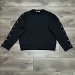 T By Alexander Wang Snap Sleeve French Terry‎ Sweatshirt Black Size XS Photo 3