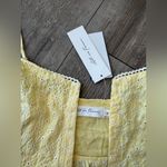 All in Favor  Yellow Lace-Up Crop Top Photo 3