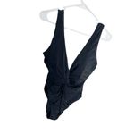 Victoria's Secret VS  Twist Plunge one piece swimsuit XL Black Photo 2