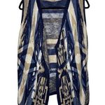 Democracy  Cardigan Size M Women's Aztec Sleeveless Open Front Soft Multicolor Photo 0