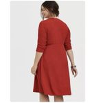 Torrid NWT ‎ Red Orange Textured Knit Surplice Wrap Dress Size 2X Photo 2