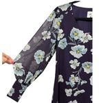 CAbi NWT Floral Ellery Long Sleeve Shift Dress Royal Flower Size Small Feminine Photo 10