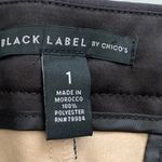 Chico's Chico’s Black Label Pants Black Cheetah Print Overlay Cream Dress Party Size 8 Photo 2