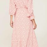 Hill House NEW  Mirabel Maxi Wrap Skirt Pink Spaced Floral Poly Crepe XL Photo 9