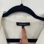 Lafayette 148 New York Ivory Button Up Shirt $448 Elegant Cuffs Women's Size 8 White Photo 2