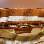 INC International Concepts Willow cognac leather crossbody hippie saddle bag Brown Photo 10