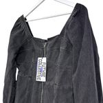 Future Collective Black Denim Long Sleeve Bustier Zipper Dress Size 14 NWT Photo 2