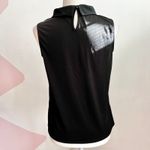 Adrianna Papell Black Mesh Peter Pan Collar Top Sheer Gothic Fairy Grunge Vintage Medium Photo 2