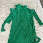 Emerald green ribbed flowy dress Size L Photo 3