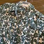 Tory Burch  Vine Pattern Brigitte Blouse Vine Issy Green Button Down 2 Safari Photo 3