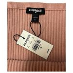 EXPRESS New  Top Womens XL Pink Strapless Knit Ribbed Cami Classic Dressy Cropped Photo 11