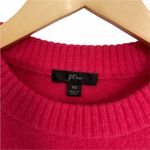 J.Crew  Alpaca Merino Wool Sweater Hot Pink Button Detail Crewneck Size XSmall Photo 4