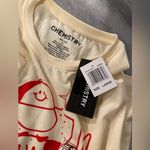 Chemistry NWT  Size L Red Smiling Pizza Man Cream Short Sleeve Crew Tee Shirt Photo 8