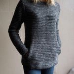 Athleta • Chill Textured Sweater grey marled merino wool pullover chunky Photo 0