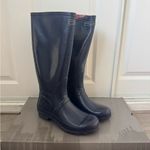 London Fog  Shiny Navy Blue Rubber Winter Rain Boots (NWT) Photo 6