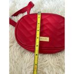 Bebe  Los Angeles Red Quilted Chevron Belt Bag Crossbody Fashion Purse‎ Photo 7
