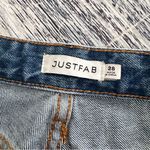 JustFab NWT  Women's Blue Jeans with Rhinestone Accents Straight Leg Photo 4