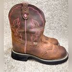 Justin Boots JUSTIN WOMEN'S WANETTE WESTERN WORK BOOTS size 7.5B Photo 0