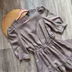 Anthropologie  current air floral jacquard puff sleeve cut out‎ midi dress size S Photo 9