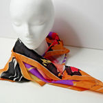 VTG Jacques Esterel Paris Scarf Multicolor Abstract Art Artsy Retro Colorful * Photo 0