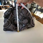 Coach  Madison Signature Sequins Poppy Sophia Satchel Bag Black Canvas & Leather Photo 14