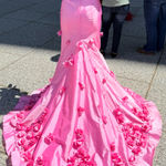 Pink Prom Flower Dress Size 6 Photo 0