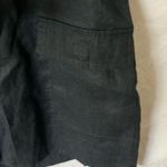 Nicole Miller : Black, Linen Tie-Waist Shorts- 6 Photo 7