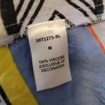 THML  FRINGE SLEEVE STRIPED ABSTRACT KAFTAN DRESS SWIM COVER MEDIUM Photo 11