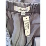 Madewell NWT Straight Leg Full Length Satin Pants Pull On Gray Womans Sz Medium Photo 8