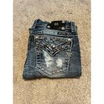 Miss Me JE8115BR Boot Women's Size 29 x 30 Flap Pockets Jeans Red White Blue Gem Photo 3