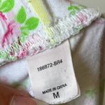 Vintage Bow Print Cottagecore Pastel Cotton Pajama Pants Women's Medium Yellow Photo 5