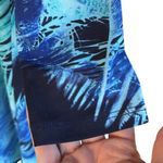 EUC Clara Sun Woo Blue Palm Print Top Size XS Photo 3