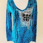 Rock & Roll Cowgirl  embellished tee size medium Photo 0