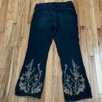 DG2 by Diane Gilman Floral Embroidered Jeans. Blue denim, size 14 Stretch! Photo 4