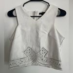 Wishlist Off White Cropped Top with lace trims. Photo 0