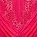 ASOS  Lace And Pleat Skater Midi Dress Hot Pink Romantic Chiffon Women’s Size 4 Photo 1