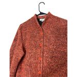 Kathleen Sommers Mohair Wool Blend‎ Spice Orange Cardigan Sweater Small Red Photo 2