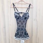 Victoria's Secret Womens Lingerie Size 34C Black Maid Costume Y2K Coquette Lace Photo 1