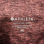 Athleta Size XS Exhale Heel Tight Leggings SoftLuxe Stash Pockets Maroon Heather Photo 8