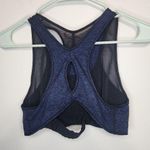 Free People Movement Blue Racerback Black Mesh Sports Workout Bra Photo 1