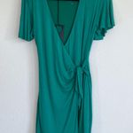 Privacy Please Revolve Green Wrap Mini Dress Photo 5
