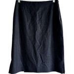 Akris  Pencil Skirt Knee Length Back Zip Lined Career Wool Viscose Dark Gray 8 Photo 0
