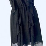 BCBG Black sleeveless dress with ruffles, fully lined S Photo 1