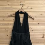 Tadashi Shoji Size 6 100% Silk Floor Length Ruffle Halter Neck Gown Maxi Dress Photo 0