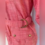 Sharagano  Coral Linen Blouse Photo 3