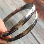 set of two vintage Stainless steel line bangle Photo 7
