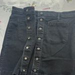 Madewell Madewel Stretch Buttoned Denim A-Line Mini Skirt in Black Frost Size 32 Photo 6